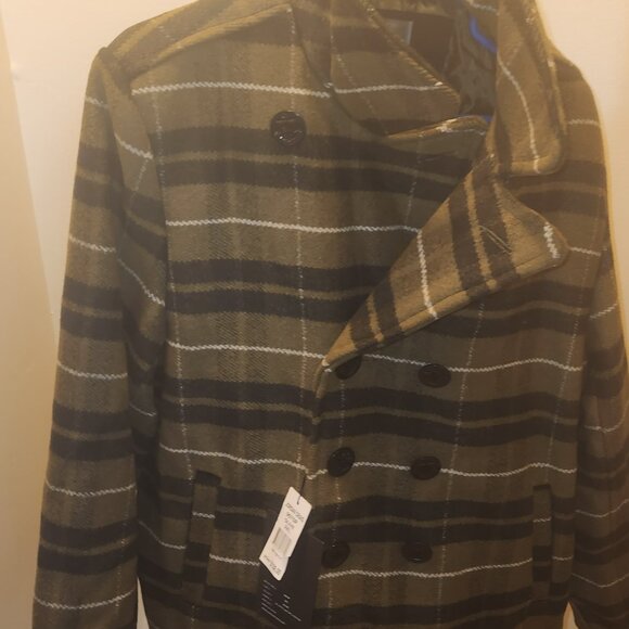 Jordan Craig Olive/Black Pea Coat - Picture 8 of 10